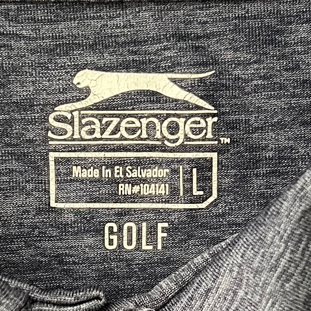 Slazenger Golf Boys Blue Gray Pol Shirt - Picture 4 of 4